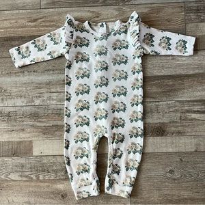 Kate Quinn Long Sleeve Ruffle Arm Topstitch Jumpsuit Size 18-24 Months